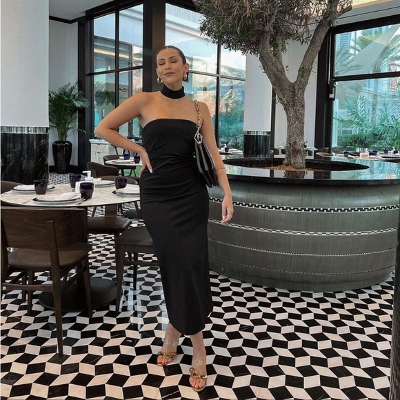 Zara Draped Dress With Choker - Picture 14 of 16